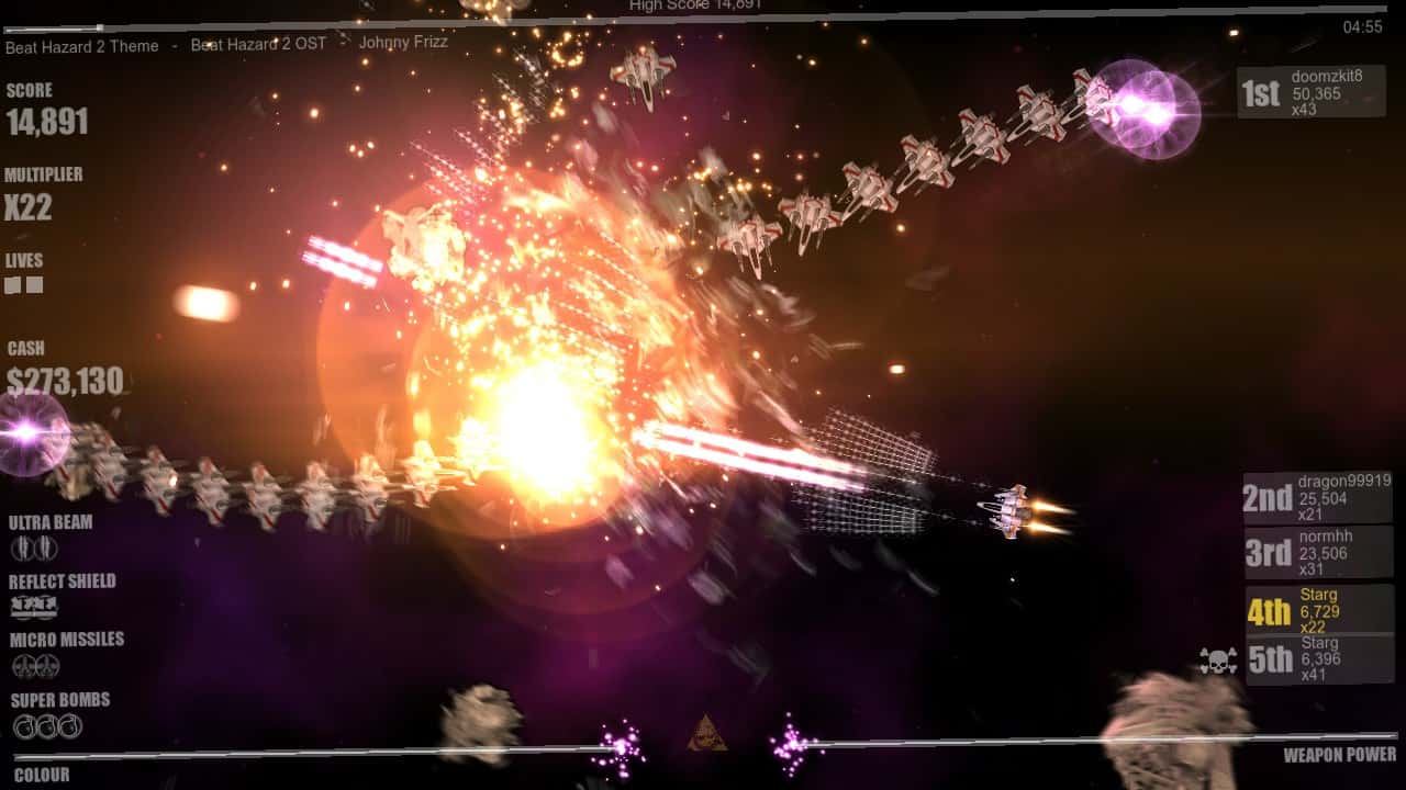 #10. Beat Hazard 2 (GOG) โดย: Cold Beam Games