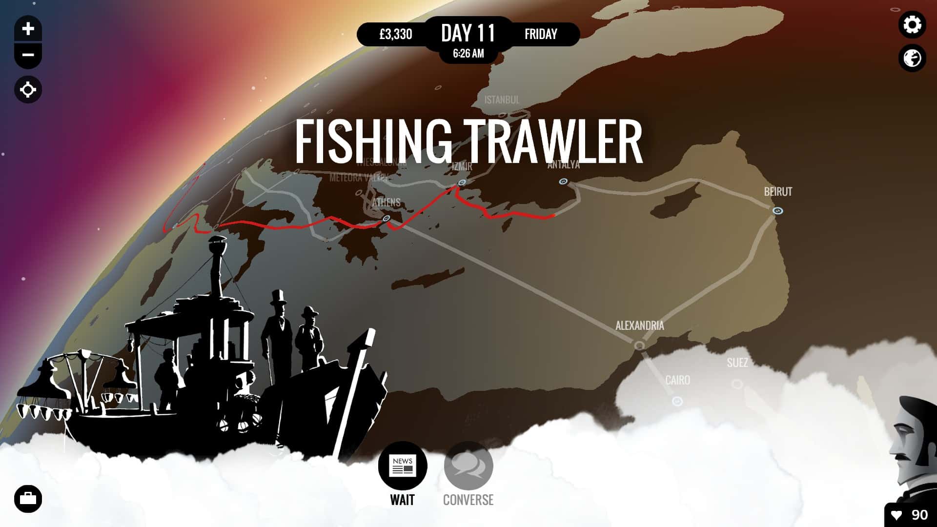 #7. 80 Days (GOG) 由: inkle Ltd