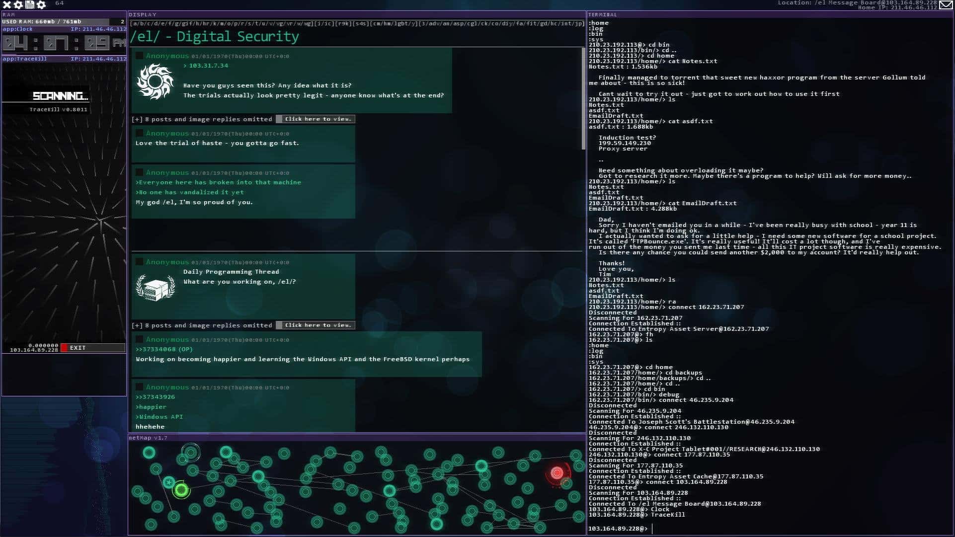 #5. Hacknet (GOG) By: Fellow Traveller