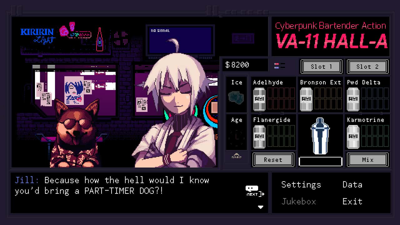 #7. VA-11 Hall-A: Cyberpunk Bartender Action (GOG) Bởi: Ysbryd Games