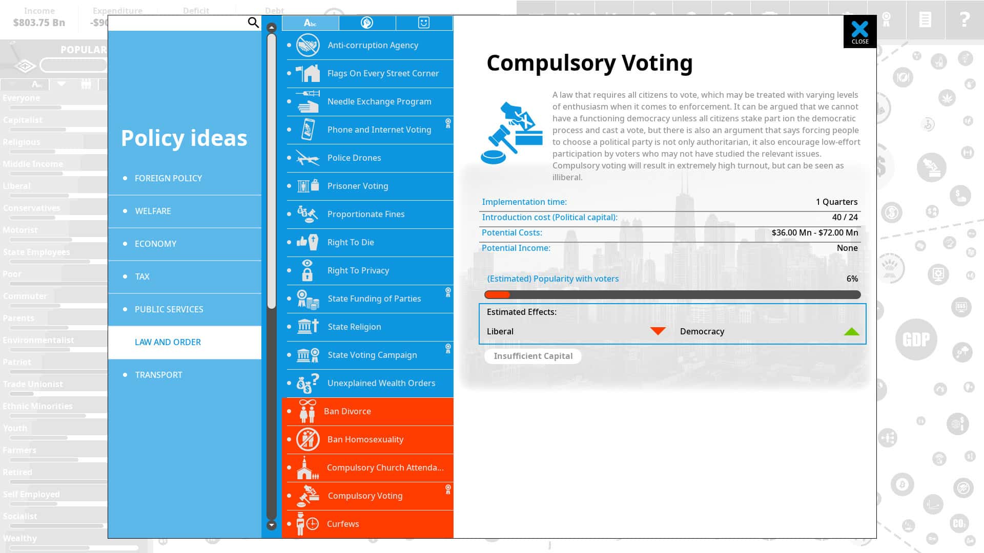 #3. Democracy 4 - Voting Systems (GOG) By: Positech Games