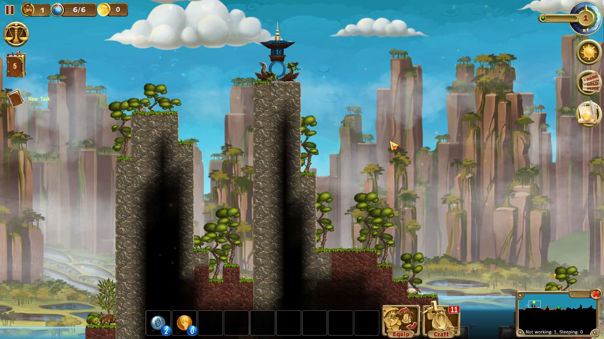 #1. Craft The World - Temples of 4 Elements (GOG) By: Dekovir Entertainment