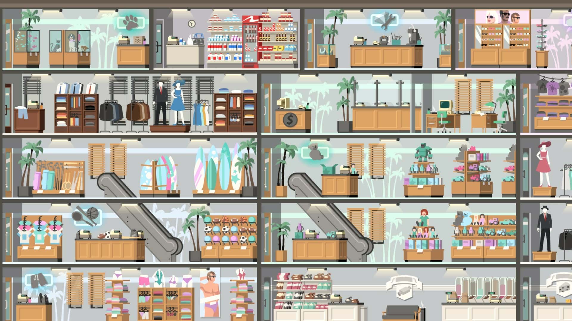 #1. Project Highrise: Miami Malls (GOG) Bởi: Kasedo Games