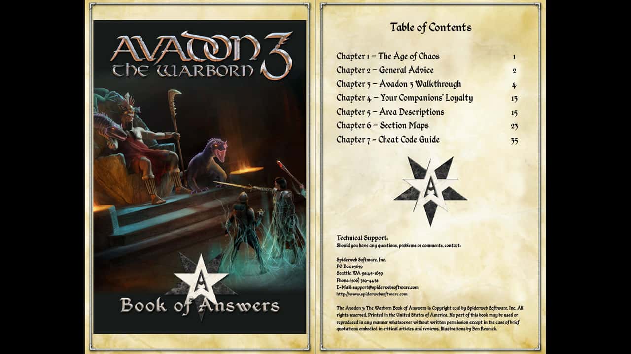 #9. Avadon 3: Hint Book & Extras (GOG) 由: Spiderweb Software