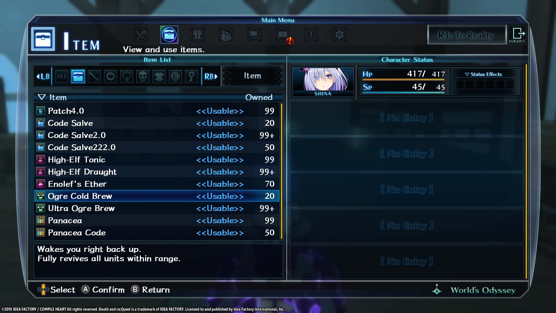 #2. Death end re;Quest - Healing Item Set (GOG) بواسطة: Idea Factory International