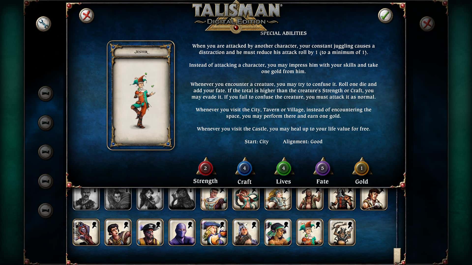 #2. Talisman Character - Jester (GOG) 由: Nomad Games