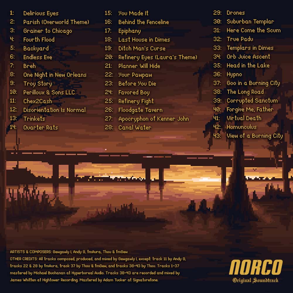 #1. NORCO Original Soundtrack (GOG) 由: Raw Fury