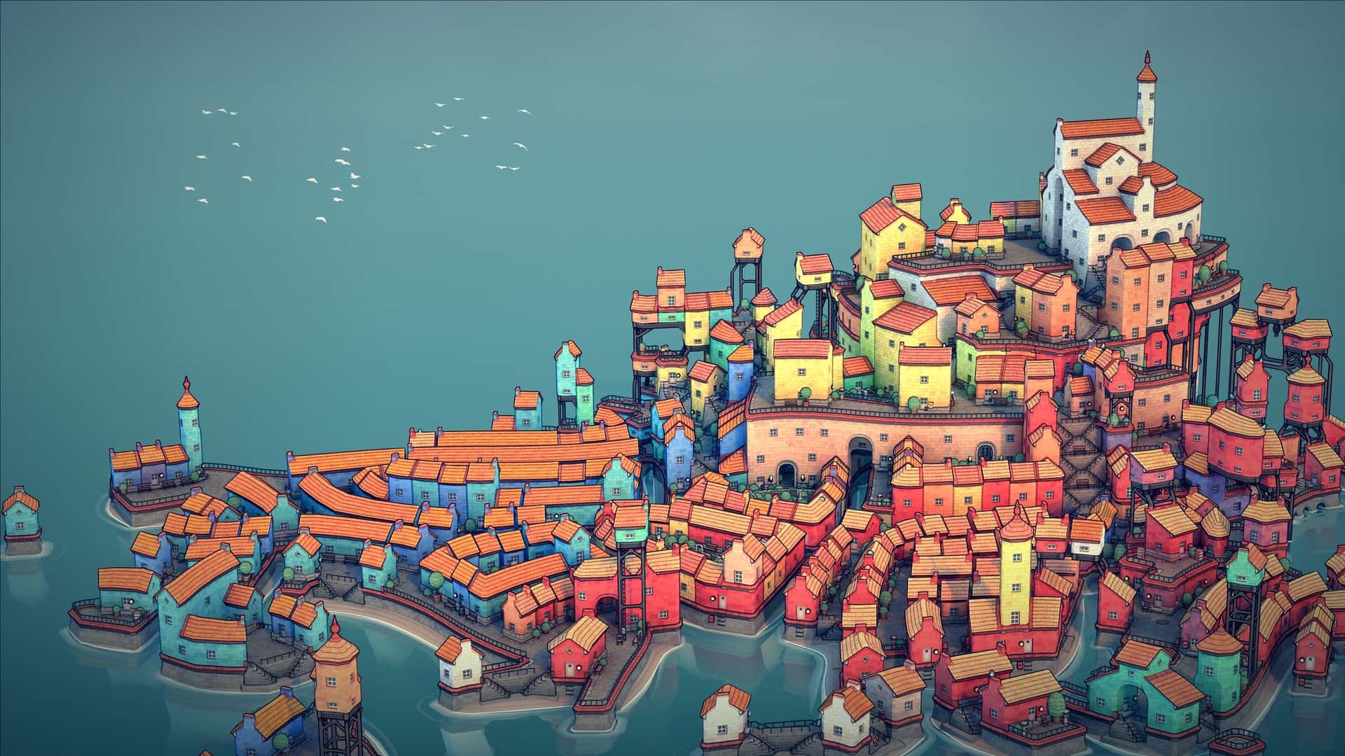 #2. Townscaper (GOG) Bởi: Raw Fury