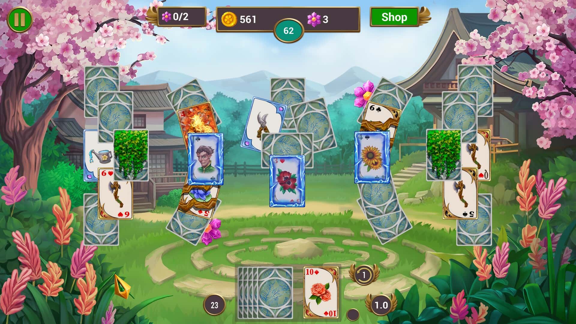 #4. Solitaire Quest: Garden Story (GOG) Podle: Playzzy Games