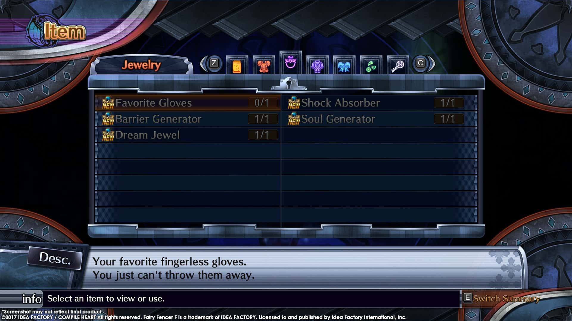 #1. Fairy Fencer F: Advent Dark Force - Ultimate Fencer Accessory Set (GOG) Podle: Idea Factory International
