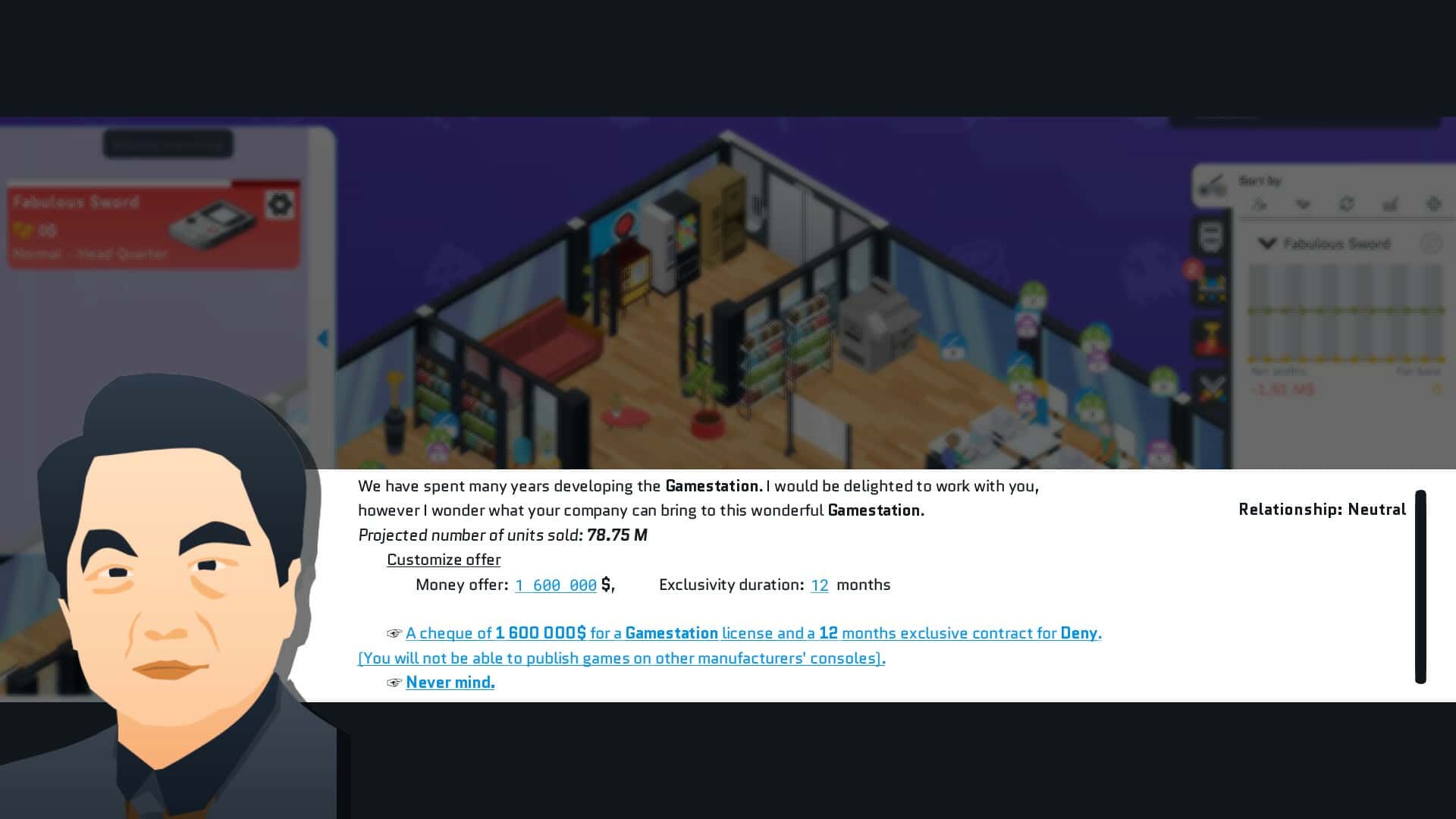 #7. City Game Studio: a tycoon about game dev (GOG) 由: Binogure Studio